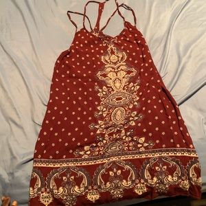 Burgundy Flowey dress